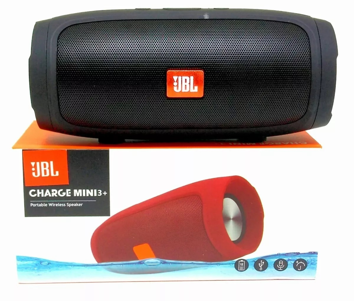 Caixa de Som Portátil Bluetooth JBL Charge Mini 3+ 1°Linha Preto