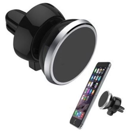 Suporte Universal Veicular Magnético - Preto com Prata