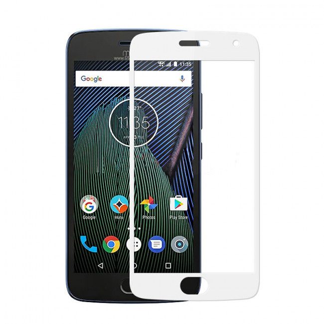 Película de Vidro Temperado 5D para Motorola Moto G5S - Branco