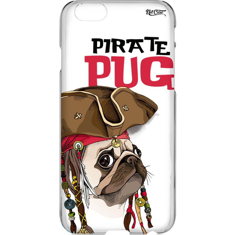Capa Silicone NetCase Vazada Pirate Pug