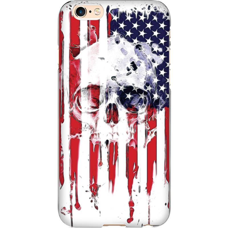 Capa Silicone NetCase Chapada Caveira Bandeira Americana
