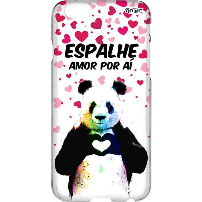 Capa Silicone NetCase Vazada Panda: Espalhe Amor Por Aí