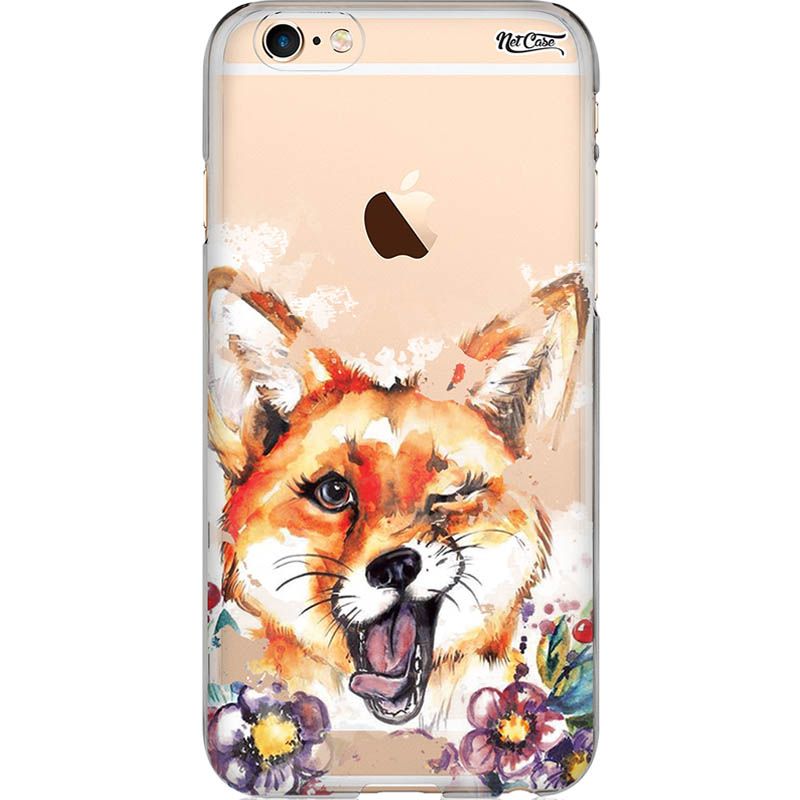Capa Silicone NetCase Vazada Raposa Floral