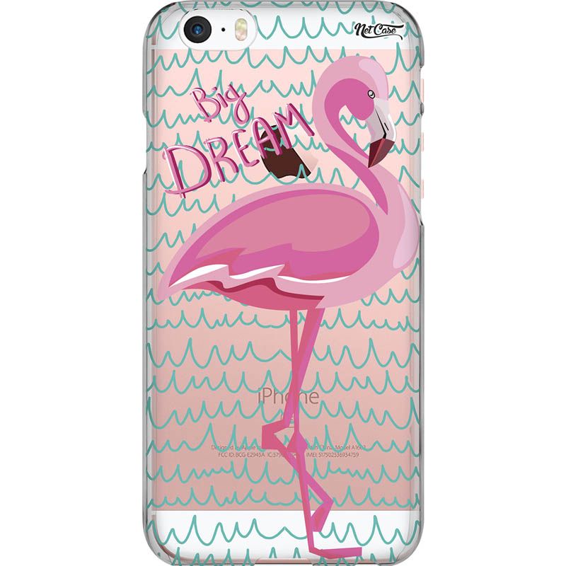 Capa Silicone NetCase Vazada Big Dream Flamingo