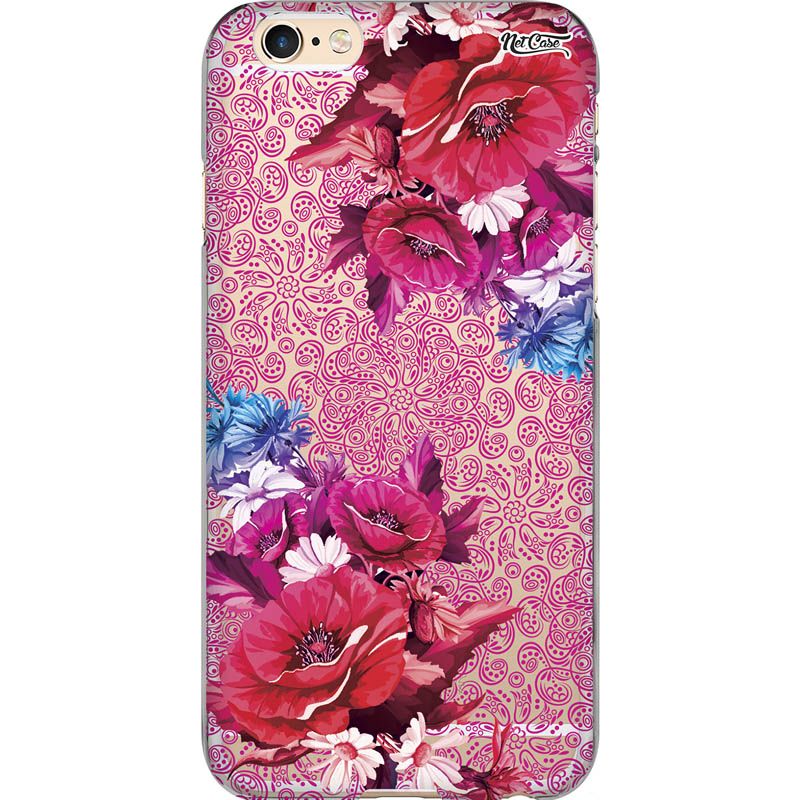 Capa Silicone NetCase Vazada Mandalas Floral em Diagonal