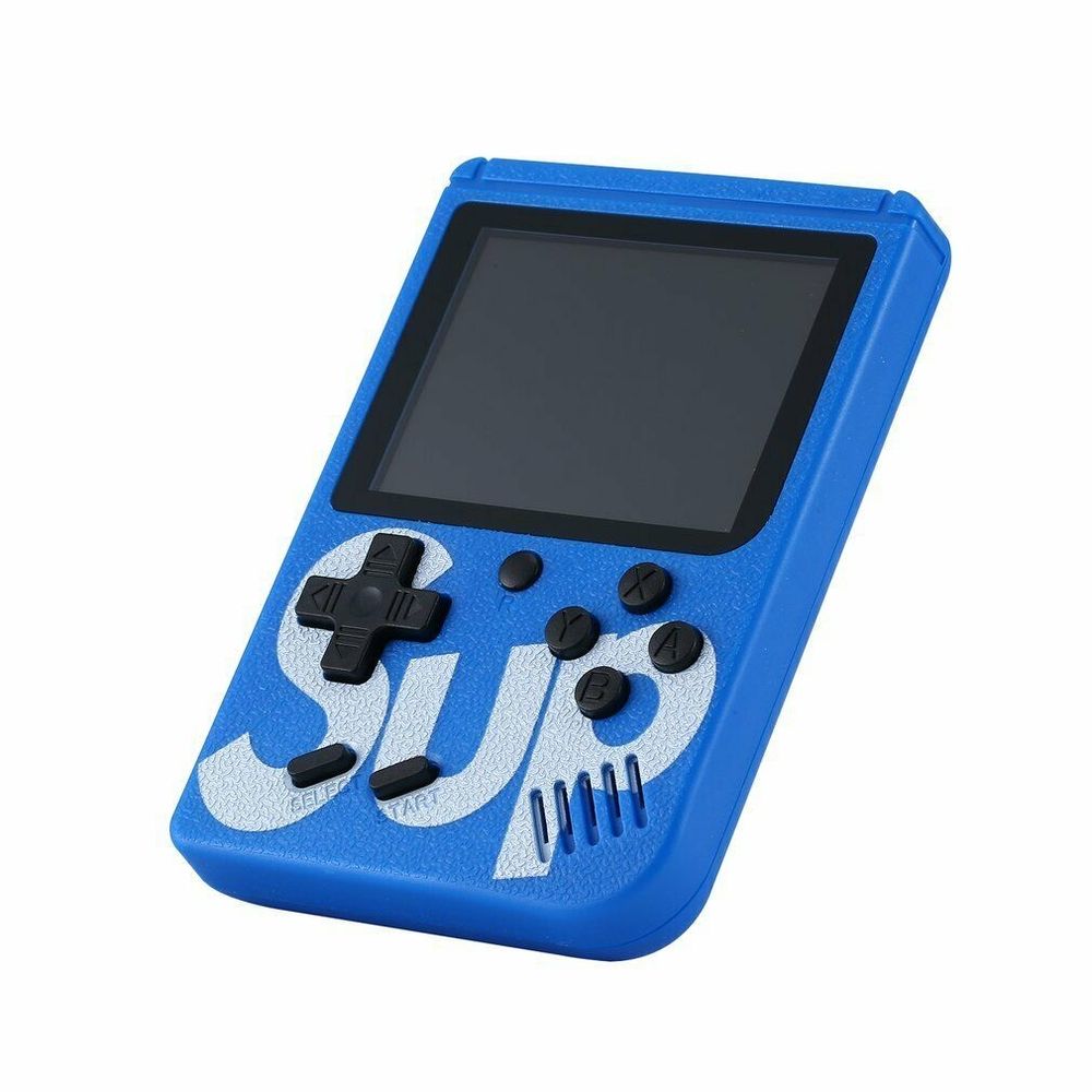 Mini Game Boy Portátil Sup Led 3'' com Controle Azul CB Acessórios