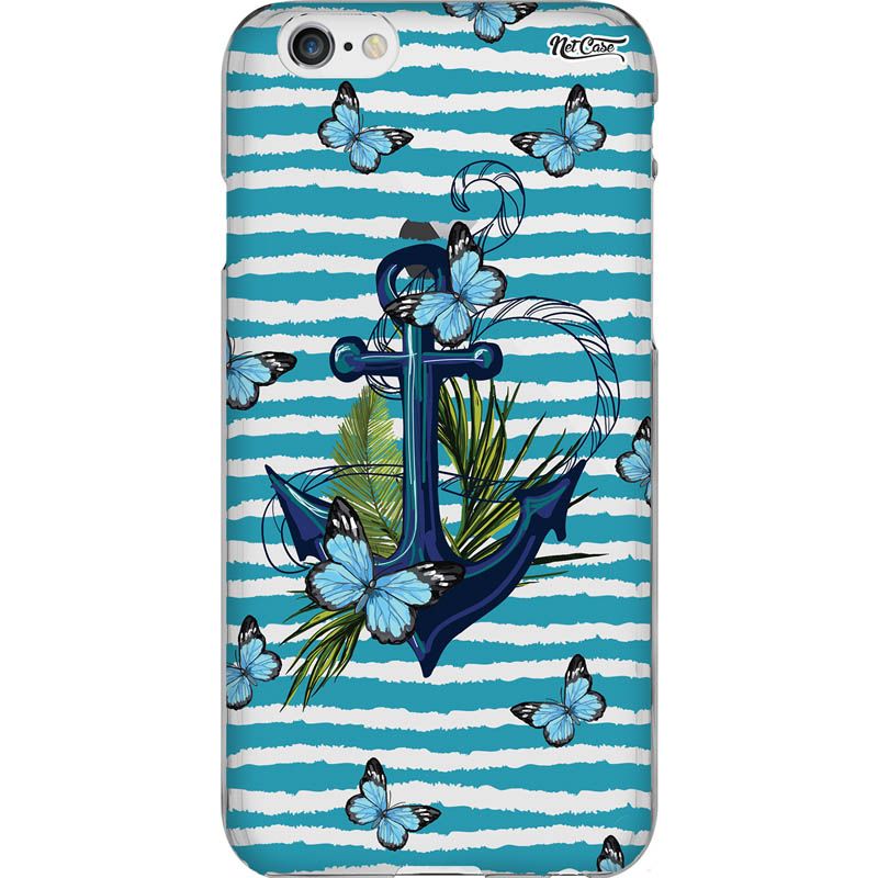 Capa Silicone NetCase Vazada Âncora Borboletas
