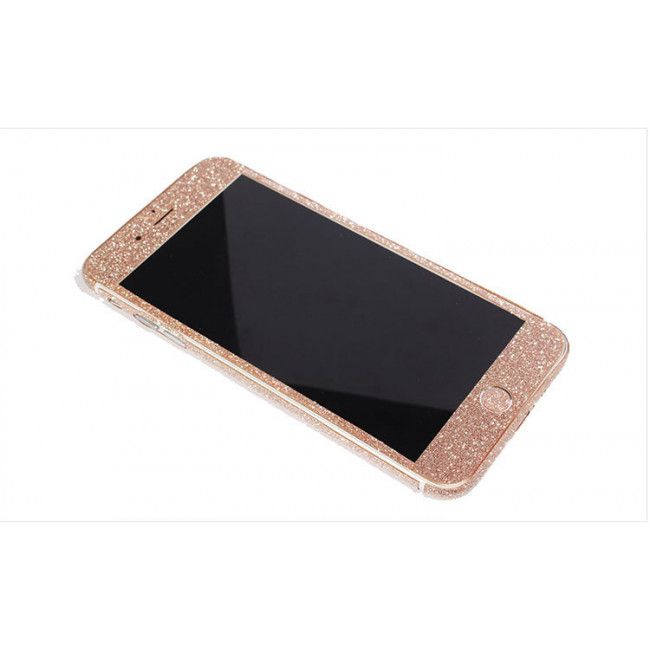 Película Adesiva com Glitter para IPhone 7G - Champagne