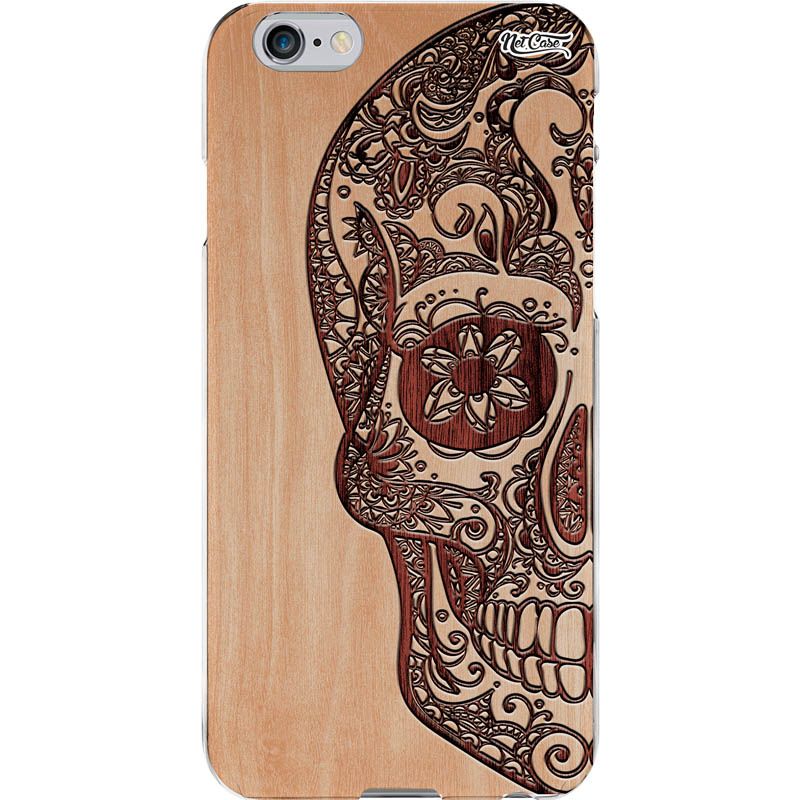 Capa Silicone NetCase Chapada Madeira Caveira Xilogravura