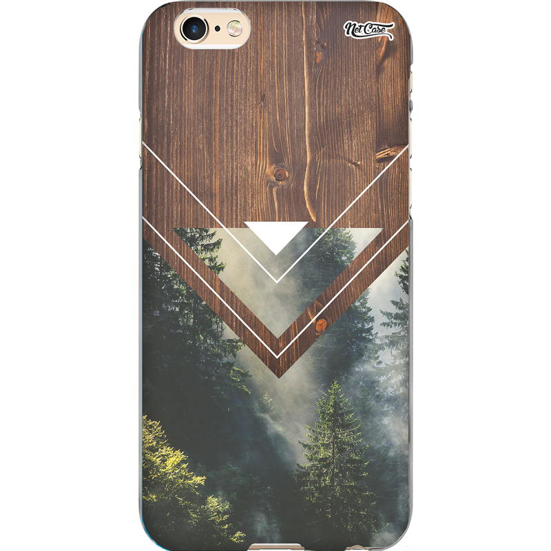 Capa Silicone NetCase Chapada Degradê Madeira Floresta