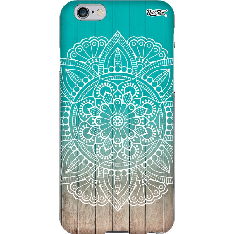 Capa Silicone NetCase Chapada Madeira Mandala Marítima