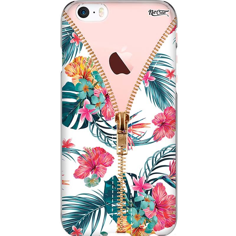 Capa Silicone NetCase Vazada Zipper Flowers