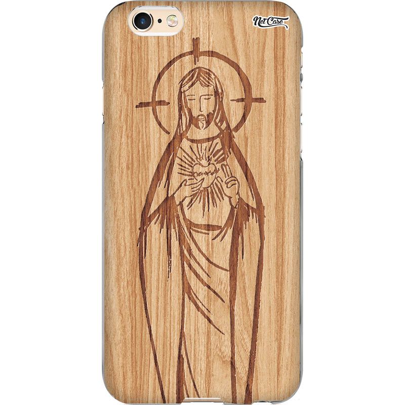 Capa Silicone NetCase Chapada Madeira Cristo Gravura