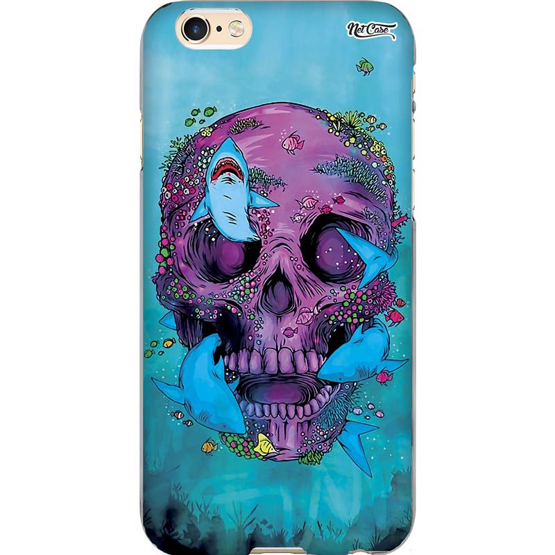 Capa Silicone NetCase Chapada Crânio e Tubarões