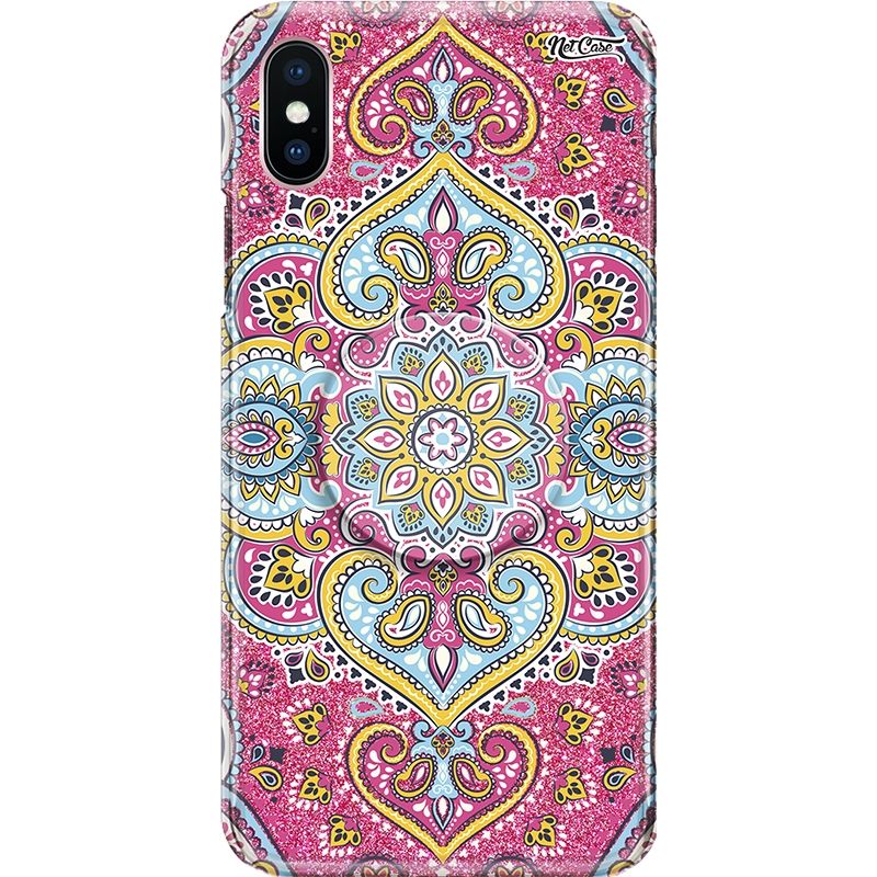 Capa Netcase Glitter + Pop 3in1 Pink - Mandala Vitral