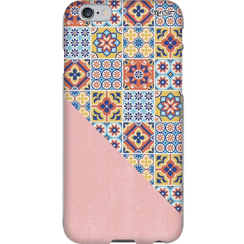 Capa Silicone NetCase Chapada Degradê Símbolos Orange and Blue
