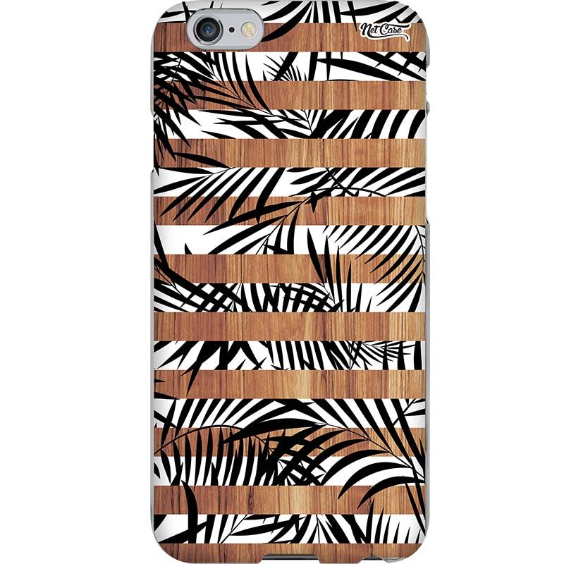 Capa Silicone NetCase Chapada Madeira Listras Folhas Palmeira