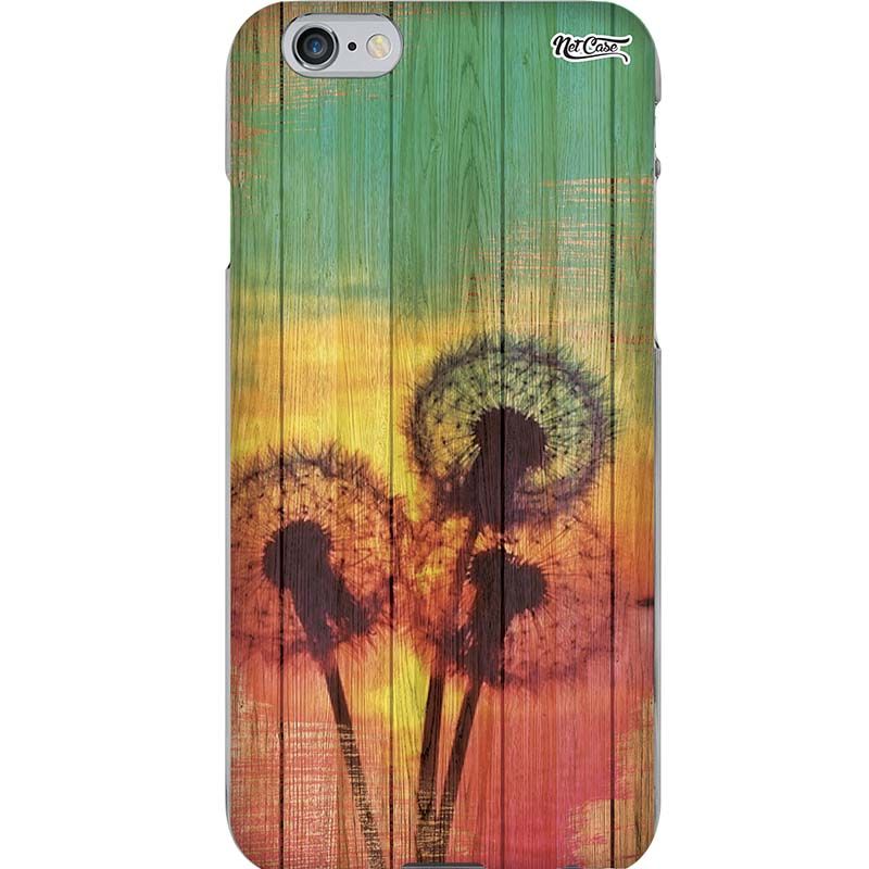 Capa Silicone NetCase Chapada Madeira Entardecer Dente de Leão