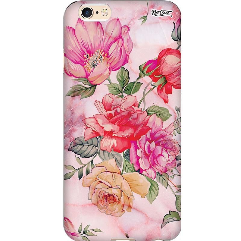 Capa Silicone NetCase Chapada Mármore Flores