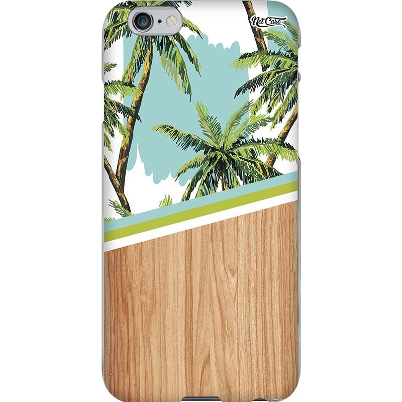 Capa Silicone NetCase Chapada Madeira Degradê Palmeiras