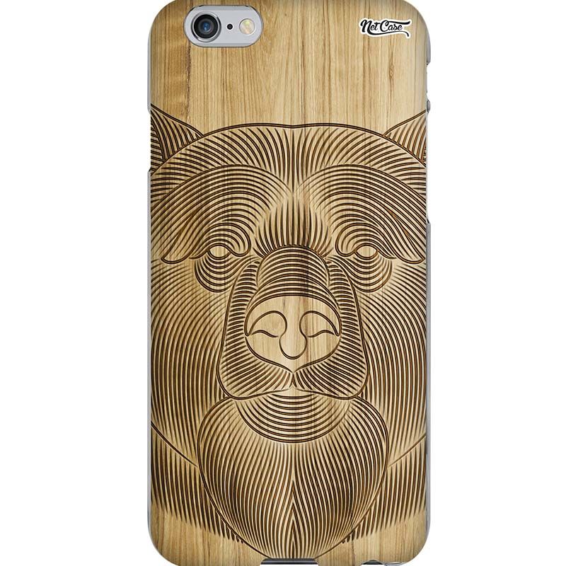 Capa Silicone NetCase Chapada Madeira Gravura Bear
