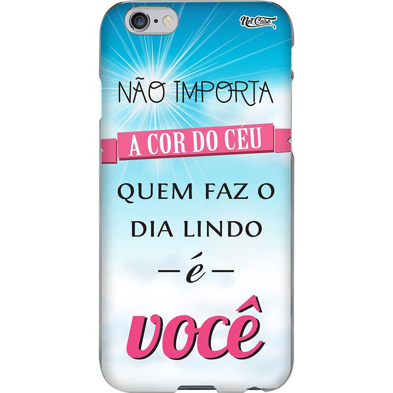 Capa Silicone NetCase Chapada 'Não Importa A Cor do Céu'...