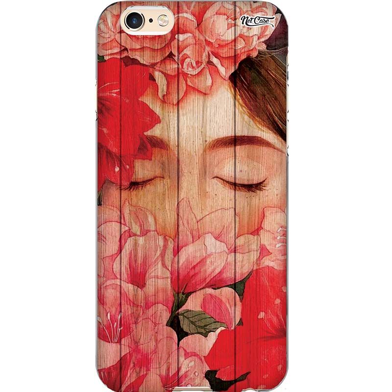 Capa Silicone NetCase Chapada Madeira Mulher nas Flores