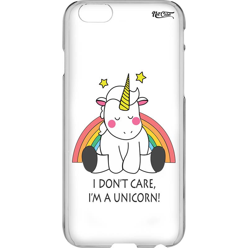 Capa Silicone NetCase Vazada ''I Don't Care I'm a Unicorn!''