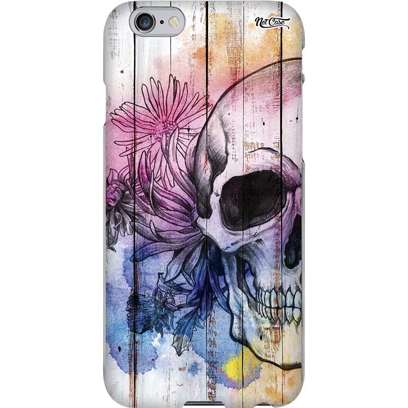 Capa Silicone NetCase Chapada Madeira Skull in Watercolor