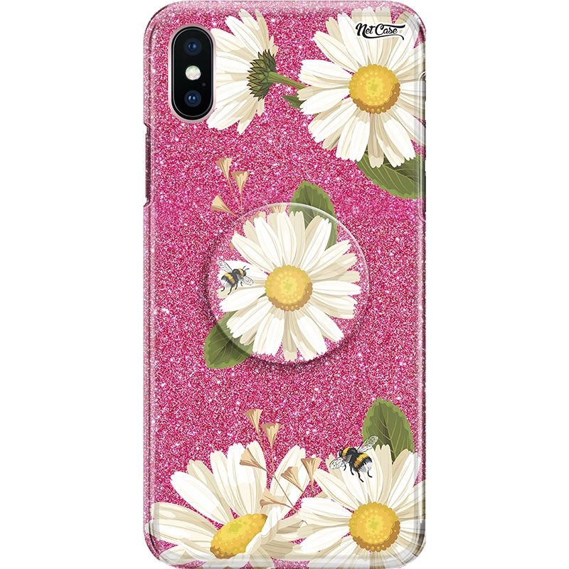 Capa Netcase Glitter + Pop 3in1 Pink - Daisies and Bees