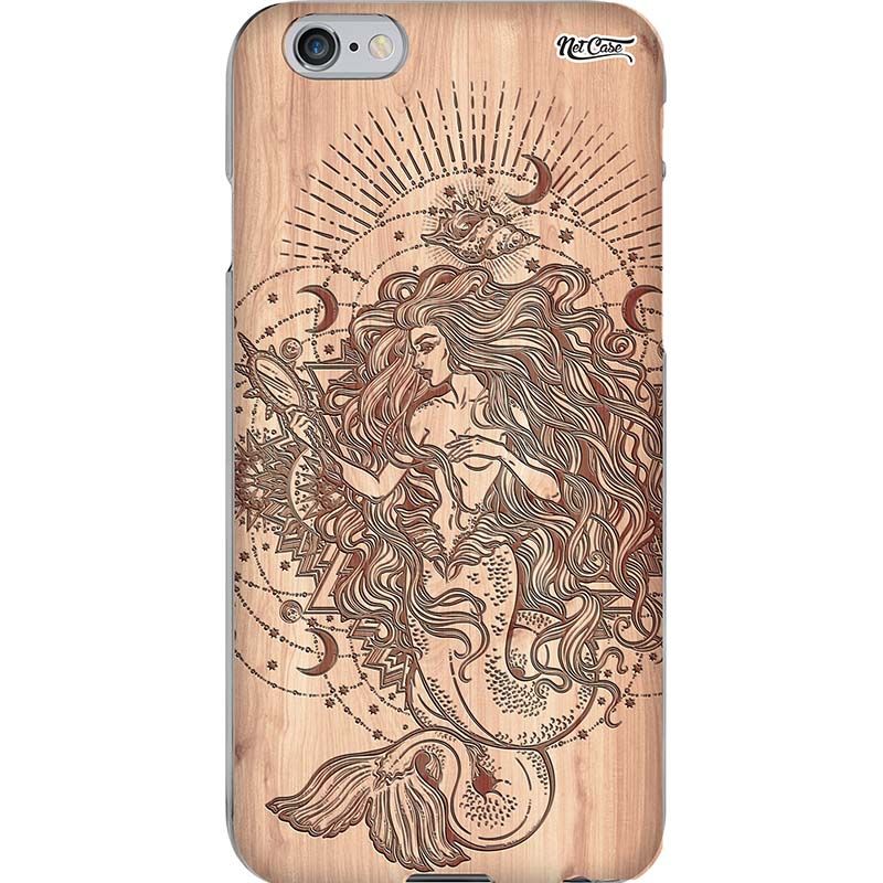 Capa Silicone NetCase Chapada Madeira Gravura Sereia