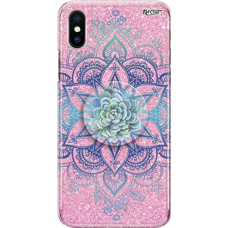 Capa Netcase Glitter + Pop 3in1 Rosa - Blue Lotus Flower
