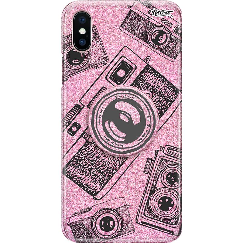 Capa Netcase Glitter + Pop 3in1 Rosa - Photographic Cameras