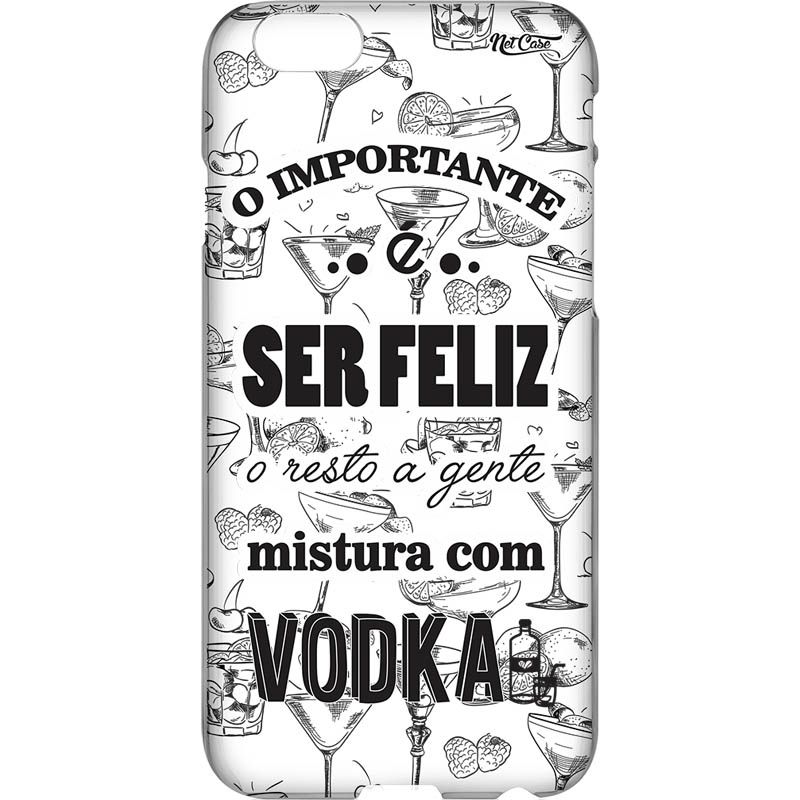 Capa Silicone NetCase Vazada ''O Importante É Ser Feliz...''