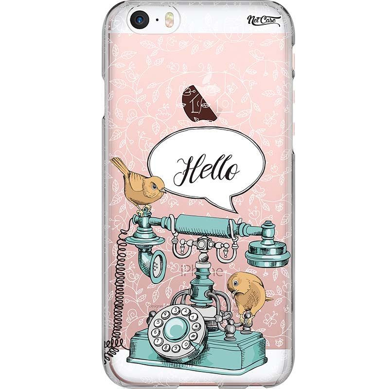 Capa Silicone NetCase Transparente Birds Phone