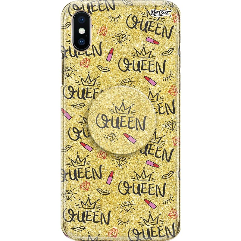 Capa Netcase Glitter + Pop 3in1 Dourado - Queen