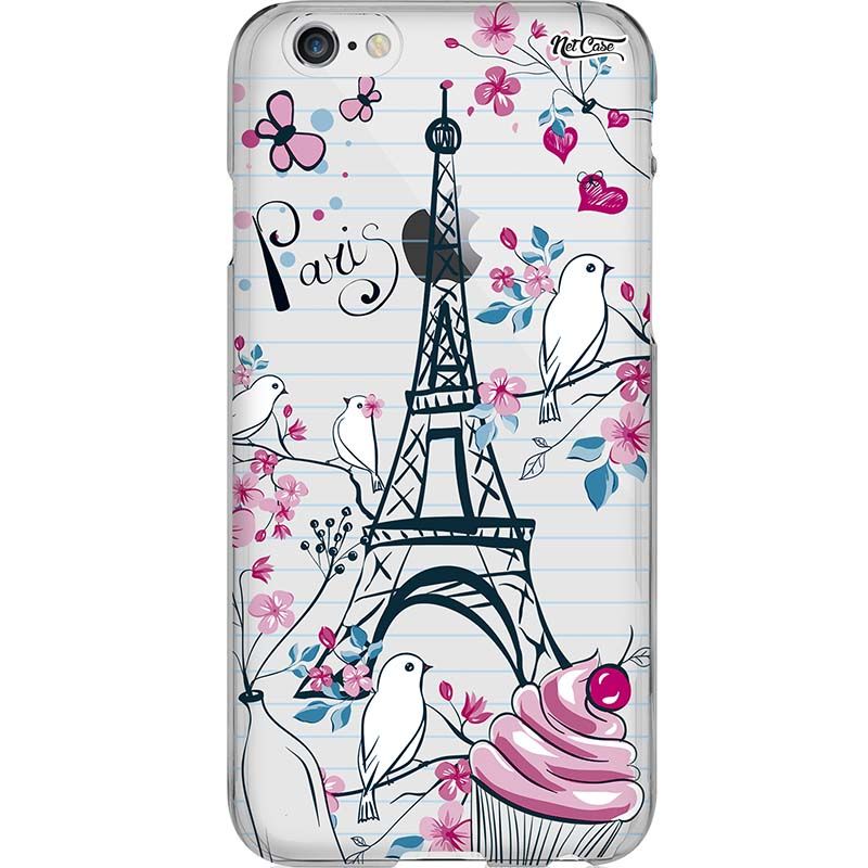 Capa Silicone NetCase Transparente Pigeons of Paris