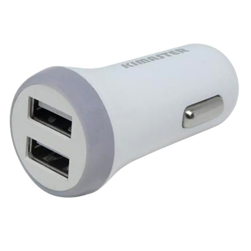 Carregador Veicular Kimaster Premium Usb Duplo Universal - CV205 - Branco