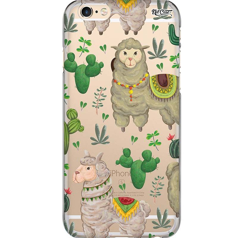 Capa Silicone NetCase Transparente Lhamas