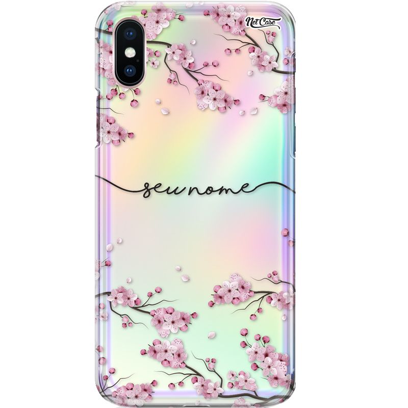 Capa Silicone NetCase Holográfica Nome Cerejeiras