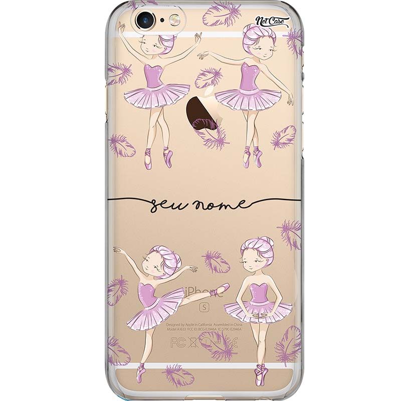 Capa Silicone NetCase Transparente Nome Bailarinas