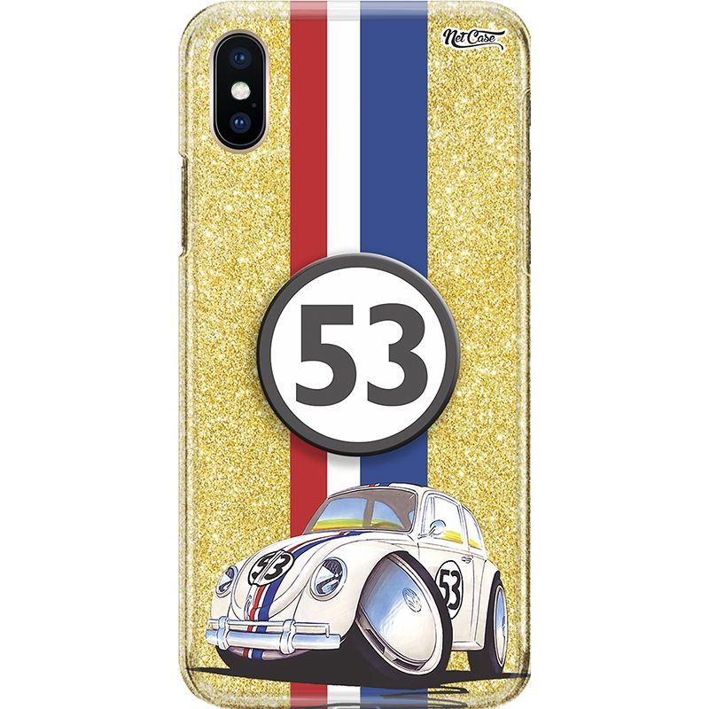 Capa Netcase Glitter + Pop 3in1 Dourado - Fusca 53