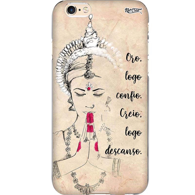 Capa Silicone NetCase Chapada Namastê: Oro, Confio, Creio e Descanso.