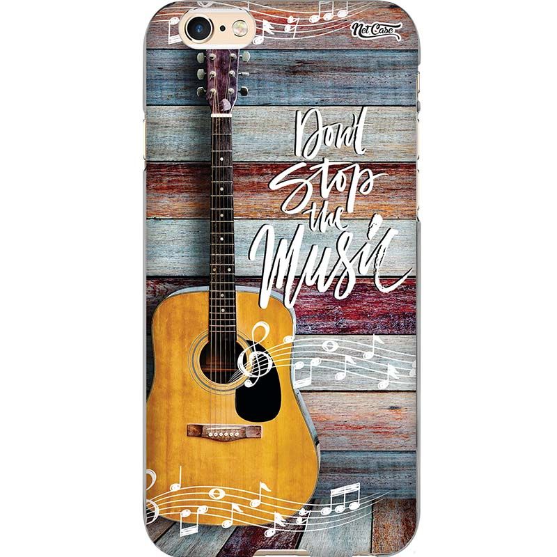 Capa Silicone NetCase Chapada Madeira Violão 'Don't Stop the Music'