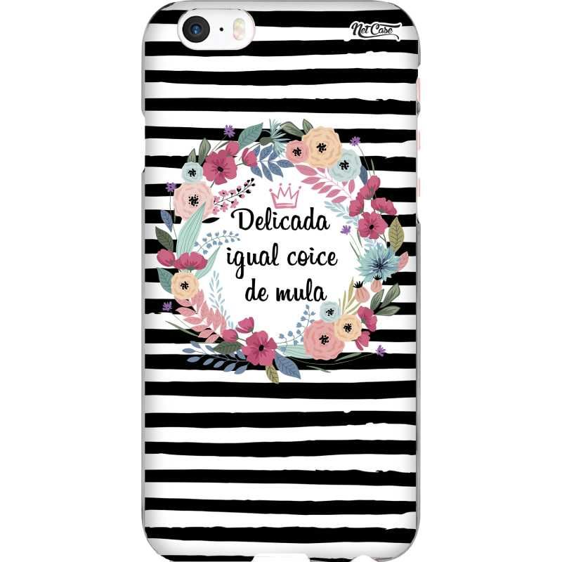 Capa Silicone NetCase Chapada Floral Listras Delicada Igual Coice de Mula
