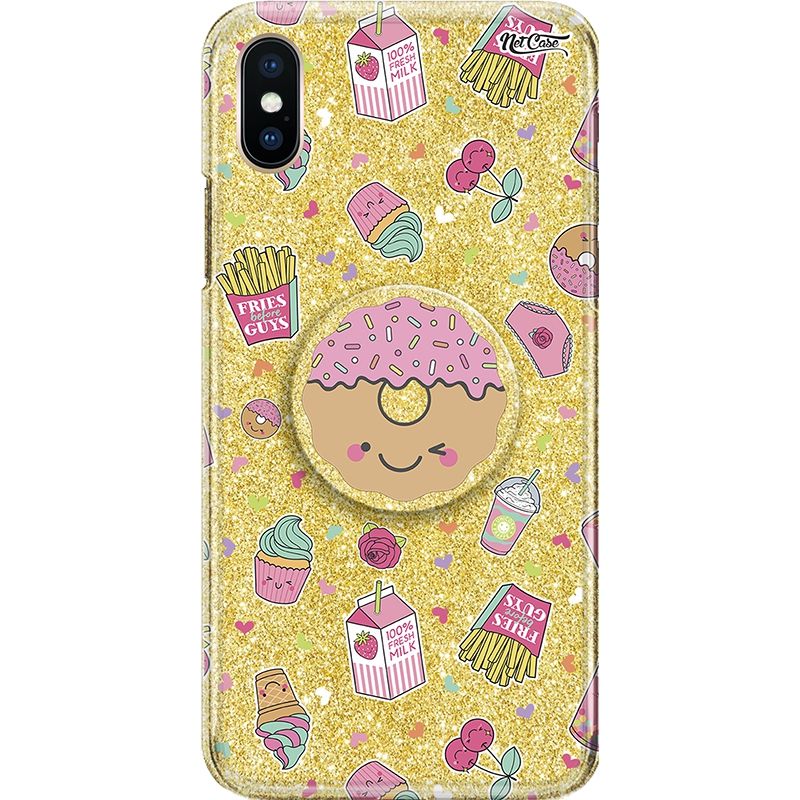Capa Netcase Glitter + Pop 3in1 Dourado - Candy Girls