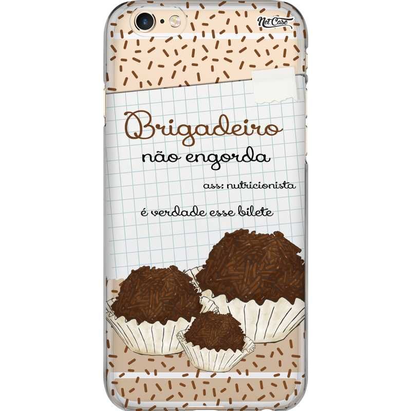 Capa Silicone NetCase Transparente Brigadeiro Não Engorda!
