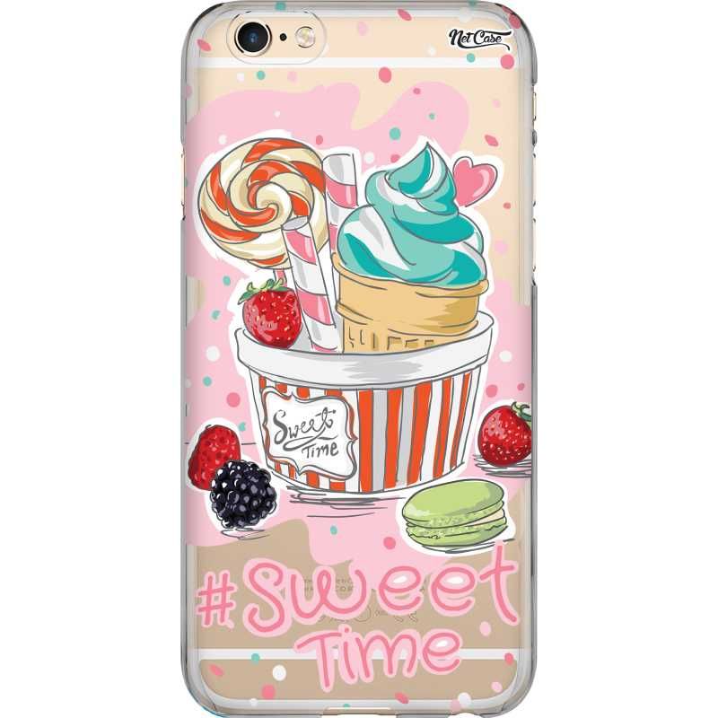 Capa Silicone NetCase Transparente #Sweet Time