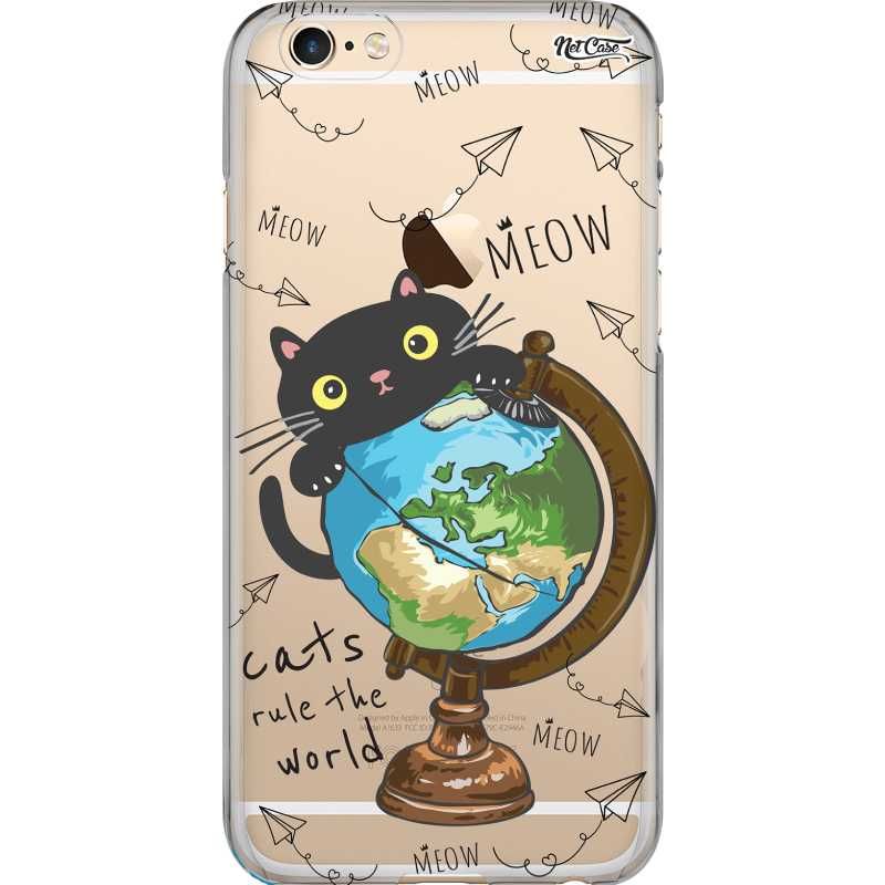 Capa Silicone NetCase Transparente Cats Rule the World
