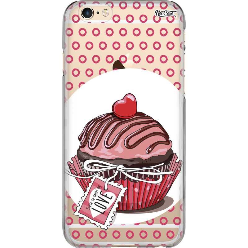 Capa Silicone NetCase Transparente Cupcake 'You're So Sweet My Love'